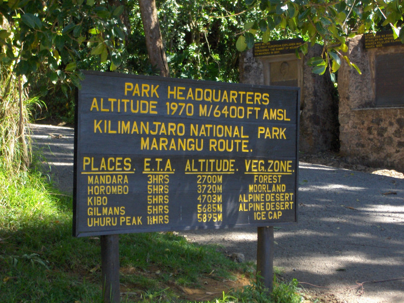 Marangu Route (1/6) | Marangu Gate (1.860 m) – Mandara Huts (2.720 m)